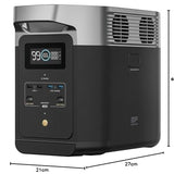 EF ECOFLOW DELTA 2 Tragbare Powerstation 1024Wh, Solargenerator erweiterbarer Kapazität bis zu 3kWh, für Camping, Wohnmobile, Kleine Verpackungsmängel, Produkt unbenutzt(Generalüberholt)