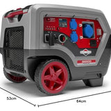 Briggs & Stratton 030852 Tragbarer Benzin-Inverter-Generator der Quiet Power Technology Serie Q6500 mit 6500 Watt/5000 Watt sauberem Strom, ultraleise und leichtgewichtig, W