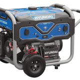 HYUNDAI Benzin Generator BG55053, Stromerzeuger mit 15PS Motor und 5.5kW max. Leistung, Handstart und E-Start, Notstromaggregat für Baustellen mit 2 x 230V Anschlüssen, Stromgenerator, Stromaggregat
