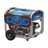 HYUNDAI Benzin Generator BG55053, Stromerzeuger mit 15PS Motor und 5.5kW max. Leistung, Handstart und E-Start, Notstromaggregat für Baustellen mit 2 x 230V Anschlüssen, Stromgenerator, Stromaggregat
