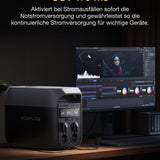 EF ECOFLOW Delta 3 Tragbare Powerstation, 1024Wh Solargenerator Schnellladung, erweiterbar auf 5kWh, für Zuhause, Camping und Reise, Kleine Verpackungsmängel, Produkt unbenutzt(Generalüberholt)