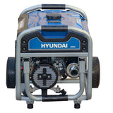 HYUNDAI Benzin Generator BG55052, Stromerzeuger mit 7PS Motor und 3.0kW max. Leistung, Handstart und E-Start, Notstromaggregat für Baustellen mit 2 x 230V Anschlüssen, Stromgenerator, Stromaggregat