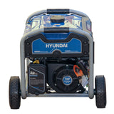 HYUNDAI Benzin Generator BG55052, Stromerzeuger mit 7PS Motor und 3.0kW max. Leistung, Handstart und E-Start, Notstromaggregat für Baustellen mit 2 x 230V Anschlüssen, Stromgenerator, Stromaggregat
