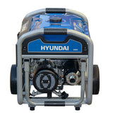 HYUNDAI Benzin Generator BG55053, Stromerzeuger mit 15PS Motor und 5.5kW max. Leistung, Handstart und E-Start, Notstromaggregat für Baustellen mit 2 x 230V Anschlüssen, Stromgenerator, Stromaggregat