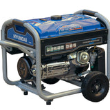 HYUNDAI Benzin Generator BG55053, Stromerzeuger mit 15PS Motor und 5.5kW max. Leistung, Handstart und E-Start, Notstromaggregat für Baustellen mit 2 x 230V Anschlüssen, Stromgenerator, Stromaggregat