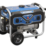 HYUNDAI Benzin Generator BG55051, Stromerzeuger mit 7PS Motor und 3.0kW max. Leistung, Handstart, Notstromaggregat für Baustellen mit 2 x 230V Anschlüssen, Stromgenerator, Stromaggregat