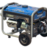 HYUNDAI Benzin Generator BG55052, Stromerzeuger mit 7PS Motor und 3.0kW max. Leistung, Handstart und E-Start, Notstromaggregat für Baustellen mit 2 x 230V Anschlüssen, Stromgenerator, Stromaggregat