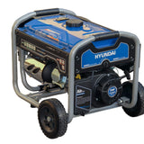 HYUNDAI Benzin Generator BG55051, Stromerzeuger mit 7PS Motor und 3.0kW max. Leistung, Handstart, Notstromaggregat für Baustellen mit 2 x 230V Anschlüssen, Stromgenerator, Stromaggregat