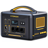 VTOMAN Jump 1500X Tragbare Powerstation 1500W, 828Wh LiFePO4 Solargenerator mit Erweiterbarer Kapazität auf 2376Wh, 230V AC/100W USB-C Schnellladung für Camping Reisen Notfälle Wohnmobil