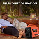 AIVOLT Inverter Stromerzeuger 1400 Watt Stromgenerator Notstromaggregat Benzin leise Stromaggregat für Campen, Festivals, und Hausgebrauch mit 2 USB, 12V DC Steckdosen und 230 V Steckdosen