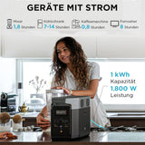 EF ECOFLOW DELTA 2 Tragbare Powerstation 1024Wh, Solargenerator erweiterbarer Kapazität bis zu 3kWh, für Camping, Wohnmobile, Kleine Verpackungsmängel, Produkt unbenutzt(Generalüberholt)