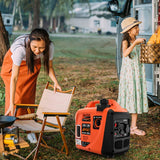 AIVOLT Inverter Stromerzeuger 1400 Watt Stromgenerator Notstromaggregat Benzin leise Stromaggregat für Campen, Festivals, und Hausgebrauch mit 2 USB, 12V DC Steckdosen und 230 V Steckdosen
