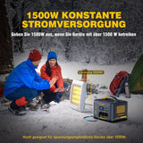 VTOMAN Jump 1500X Tragbare Powerstation 1500W, 828Wh LiFePO4 Solargenerator mit Erweiterbarer Kapazität auf 2376Wh, 230V AC/100W USB-C Schnellladung für Camping Reisen Notfälle Wohnmobil