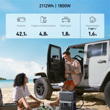 Anker SOLIX C1000 Tragbare Powerstation mit BP1000 Erweiterungsakku, 1800W Solargenerator, Aufladung in 58 Min., 2112Wh LiFePO4-Akku für Outdoor, Camping und Stromreserve Zuhause (Solarpanel optional)